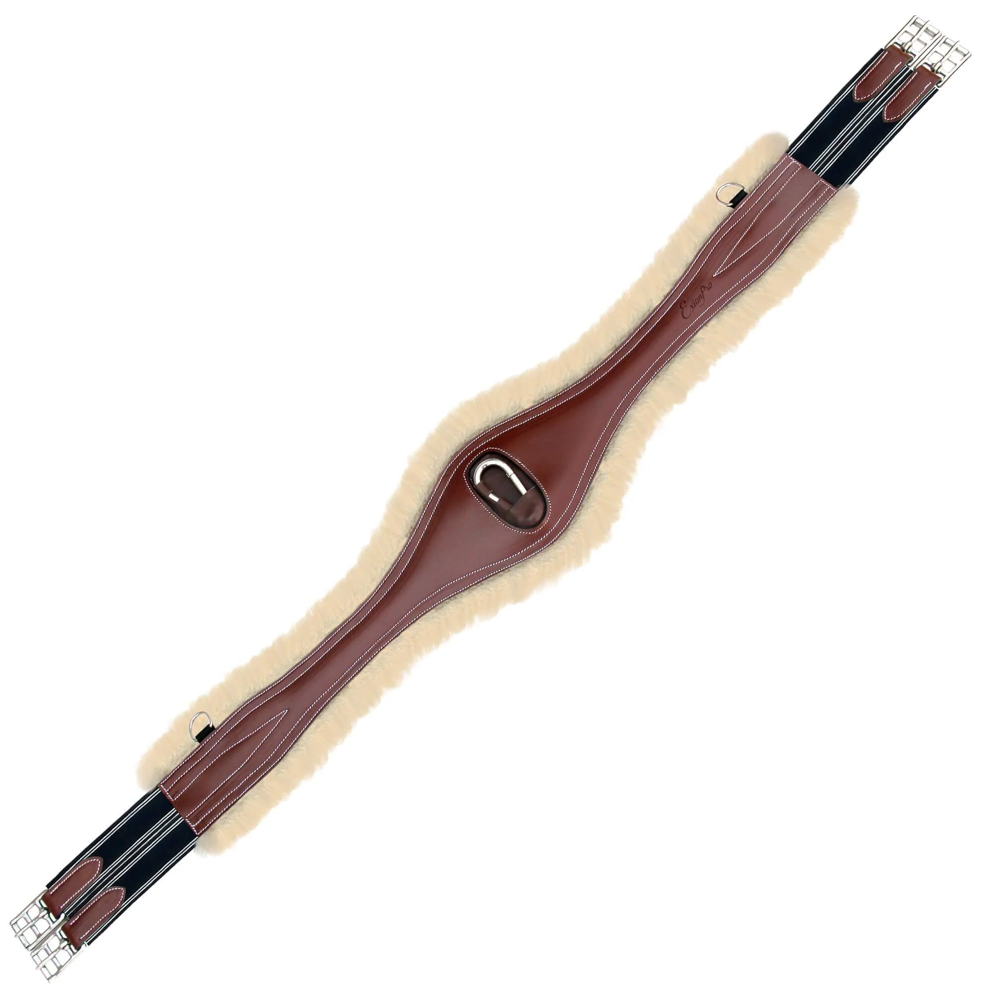 ExionPro Snap Over Lay Girth - Navy Blue Elastic with White Lines - Image 6