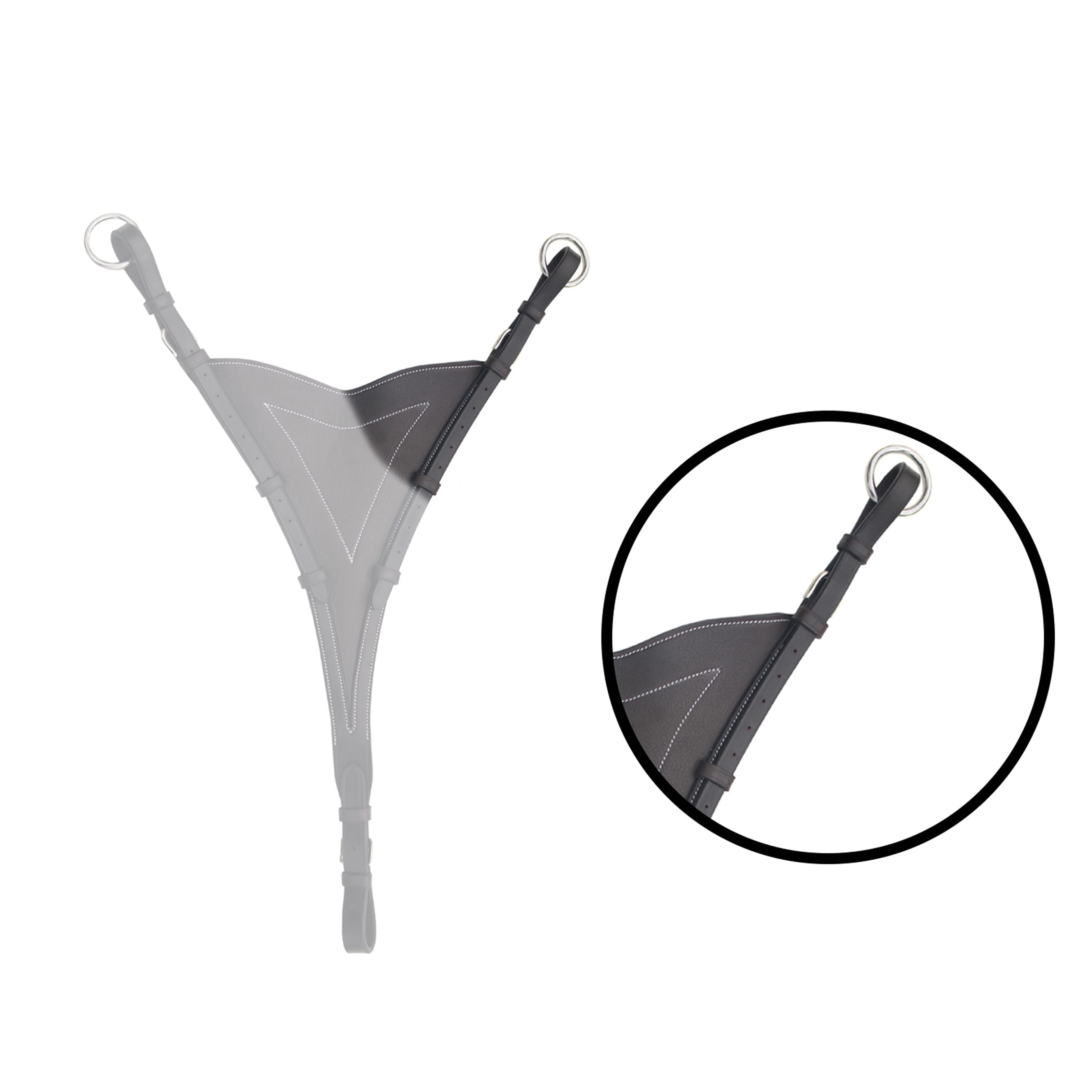 ExionPro Soft Leather Bib Running Martingale Attachment - Image 5