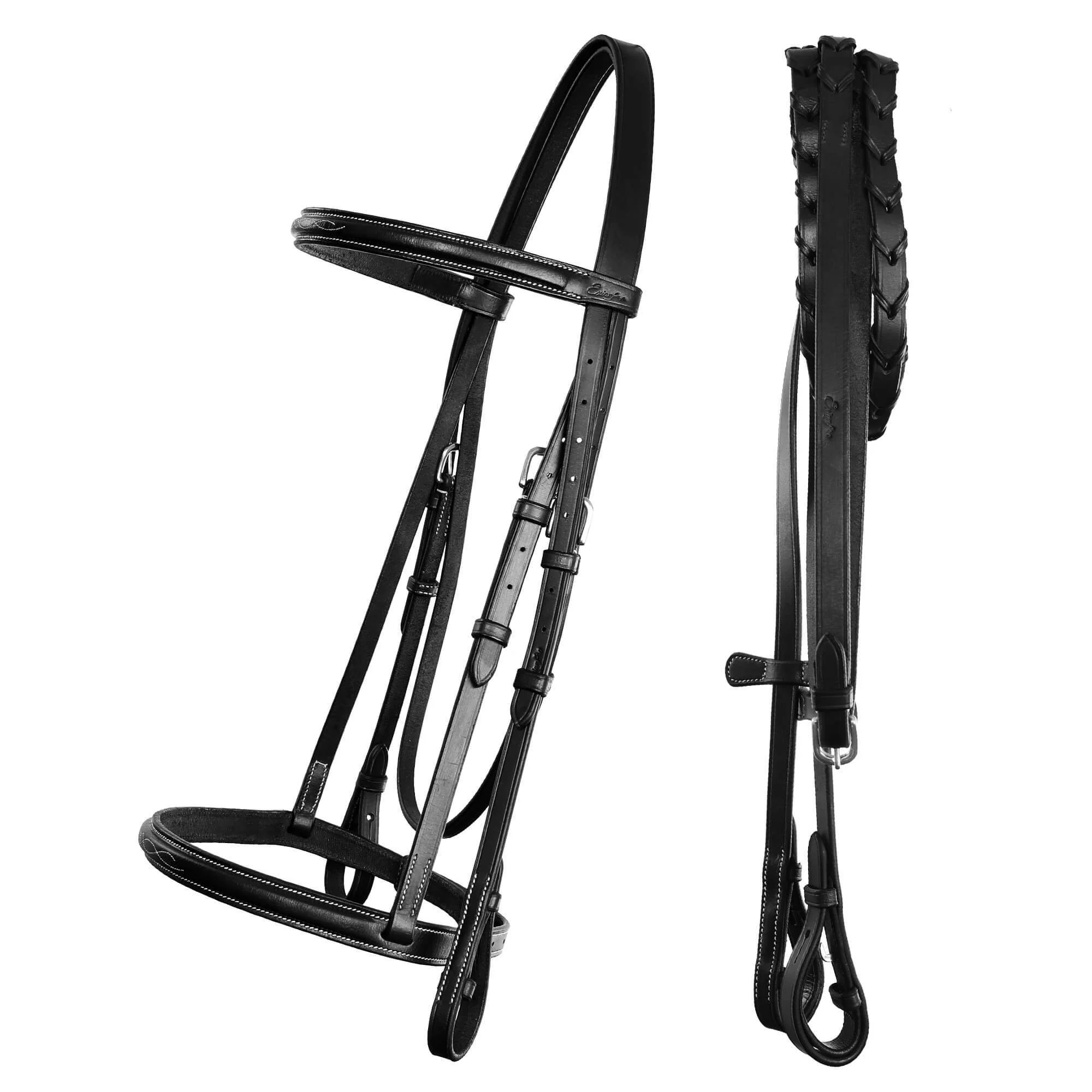 ExionPro Traditional Hunter Bridle With Laced Reins - Image 2