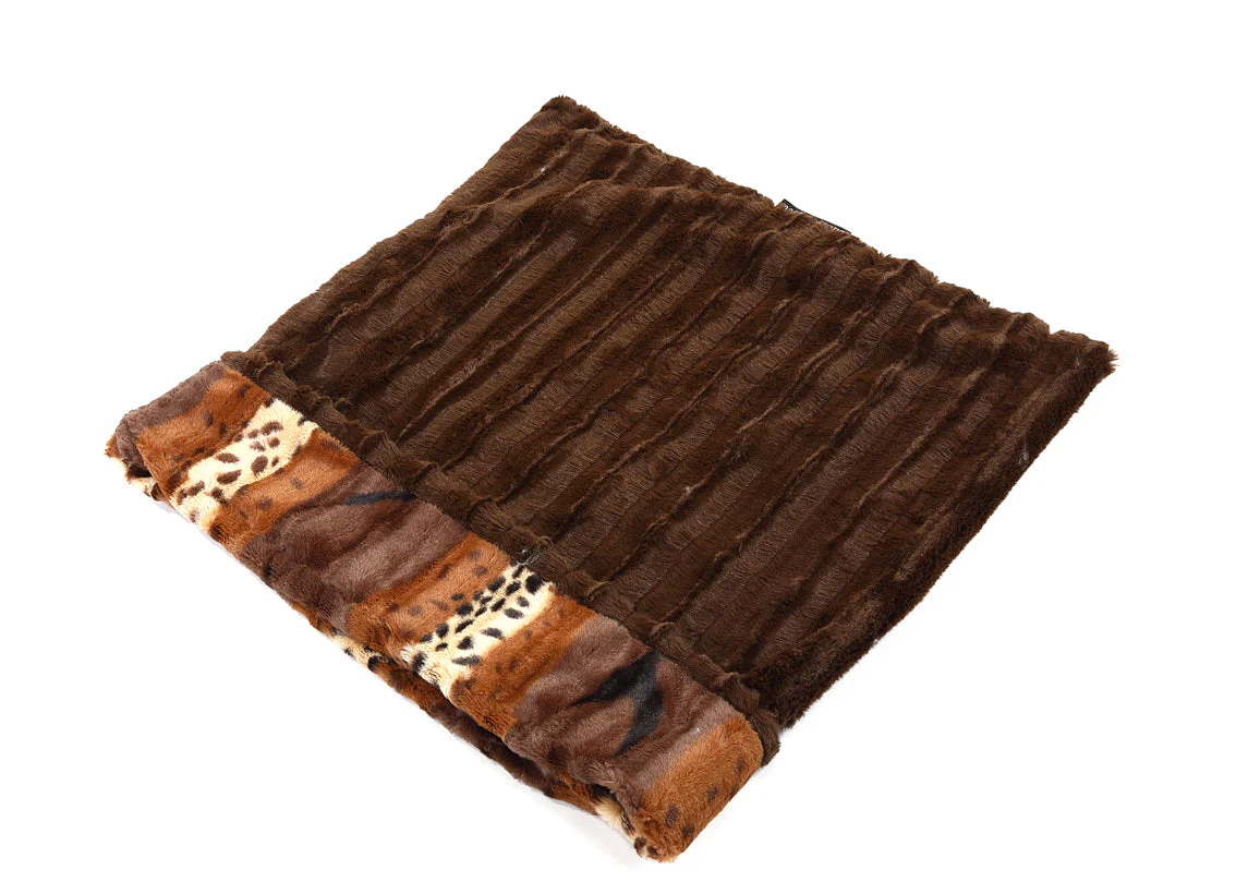 Exotic Fur Brown/Gold & Brown Mink Cuddle Pouch - Image 2