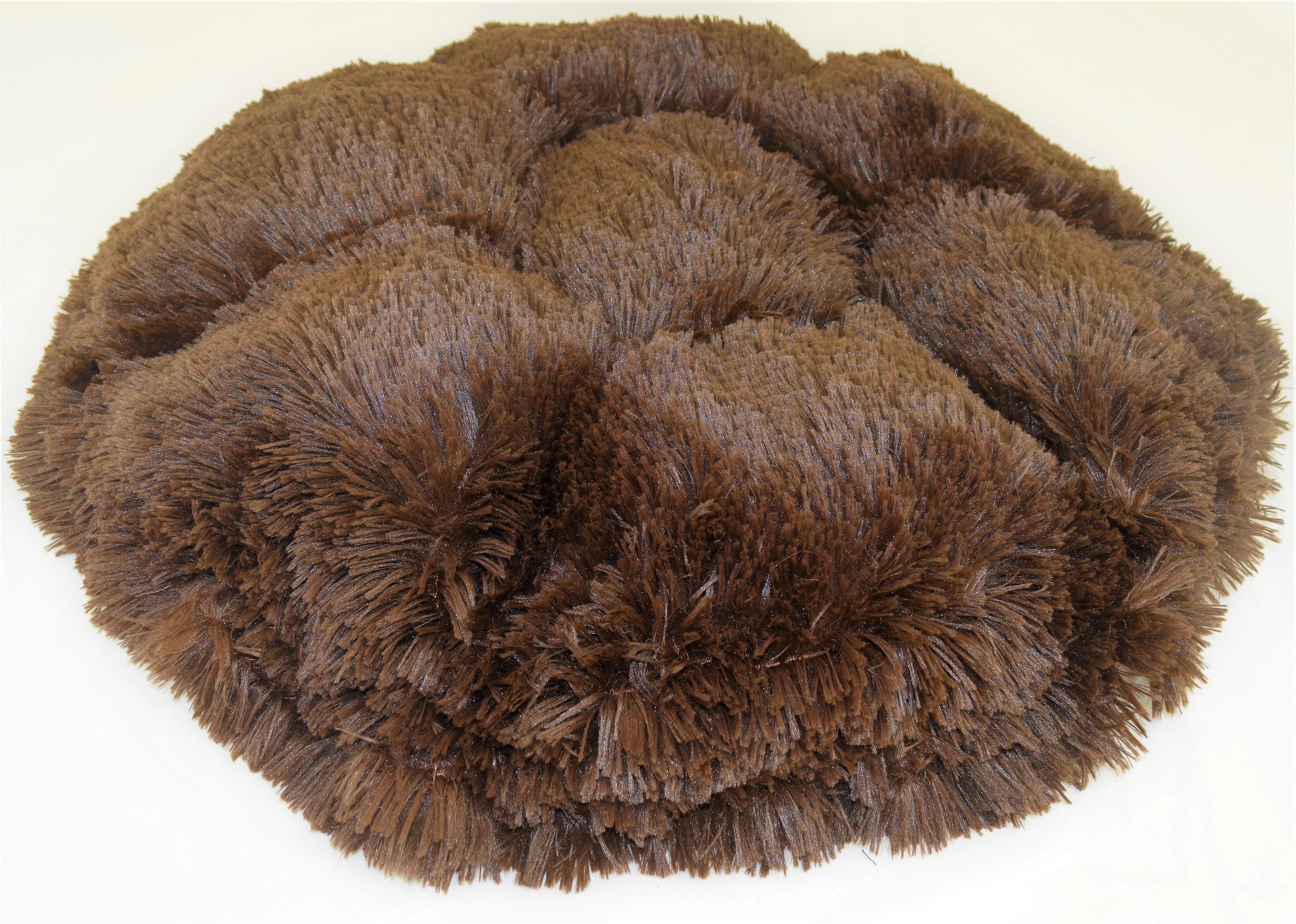 Exotic Gold & Chocolate Shag Swaddle Bed - Image 3