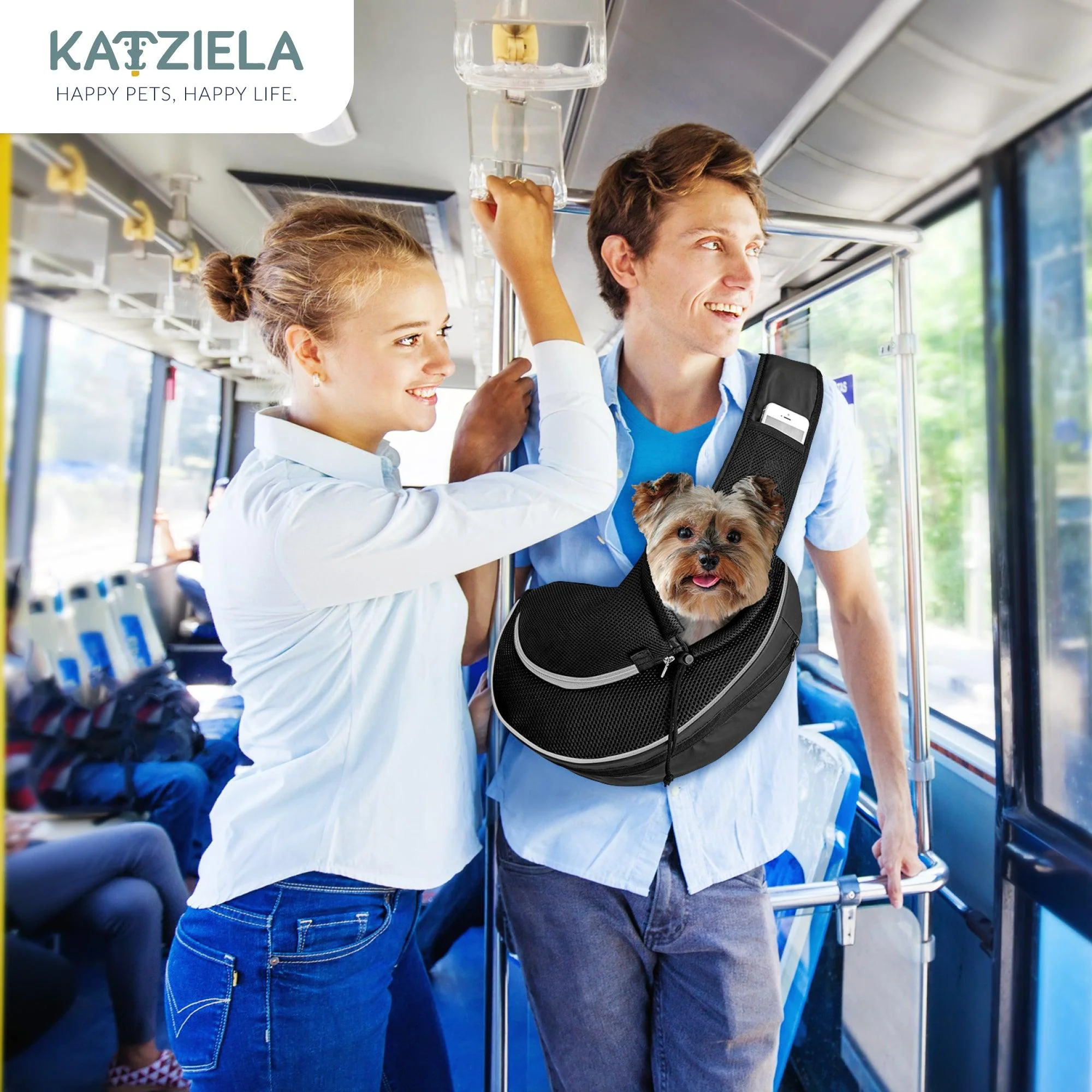 Expandable Sling Bag - Front Shoulder Pet Carrier for Small Dog, Cat and Puppy - Image 13