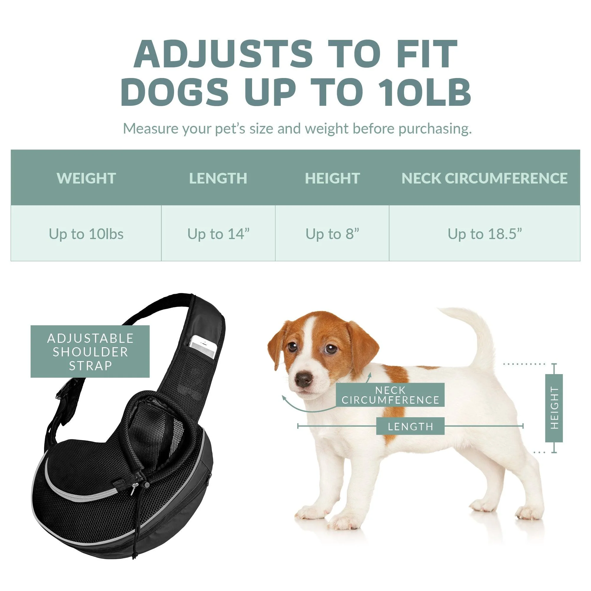 Expandable Sling Bag - Front Shoulder Pet Carrier for Small Dog, Cat and Puppy - Image 18