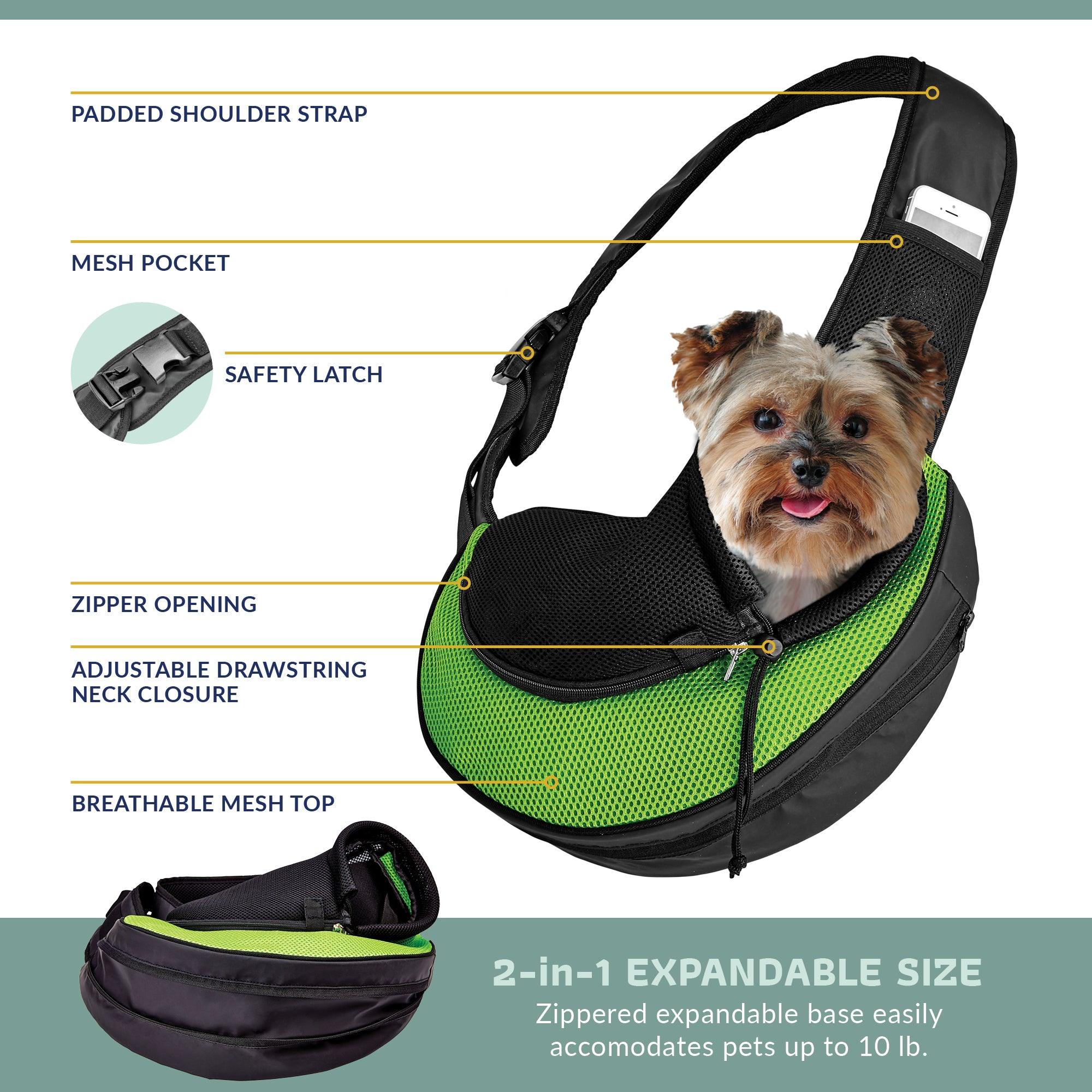 Expandable Sling Bag - Front Shoulder Pet Carrier for Small Dog, Cat and Puppy - Image 4