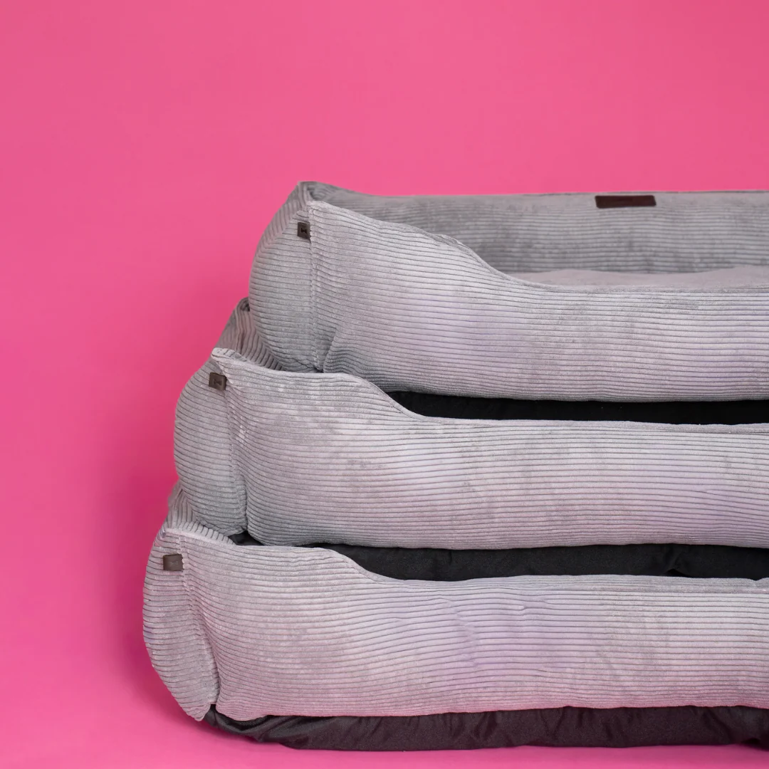 Fancy Corduroy Sleeper Dog Bed Gray - Image 2