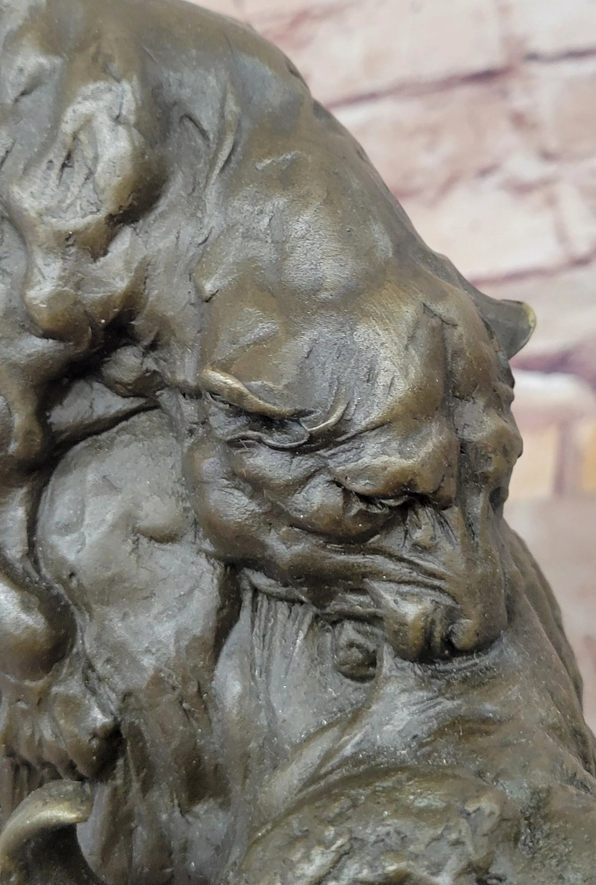 Fierce Lion vs. Buffalo; Hot Cast Bronze Wildlife Sculpture by Milo - Image 6