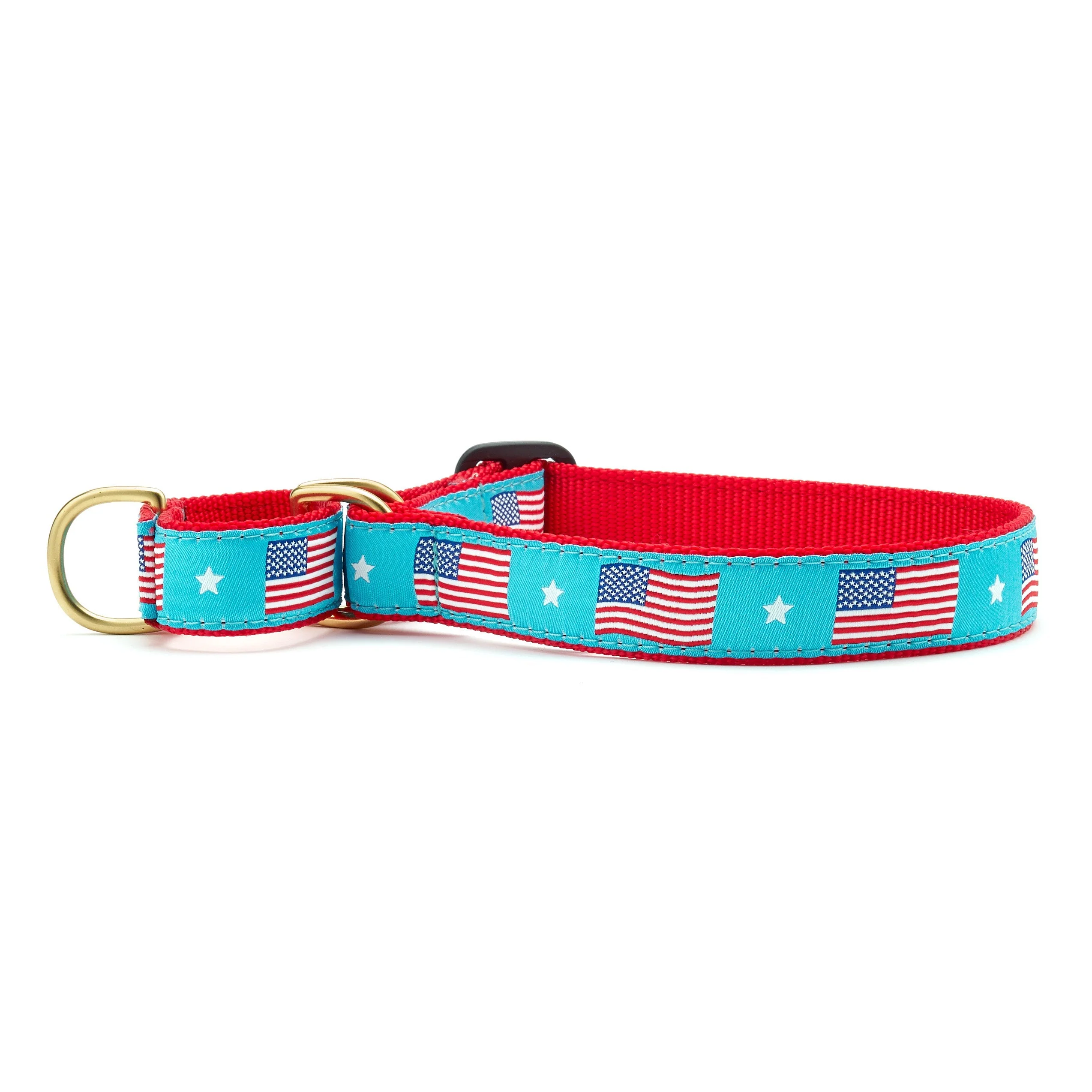 Up Country Flag Day Cast Brass Martingale Collar
