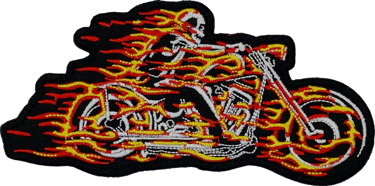 Flame Motorcycle - Patch