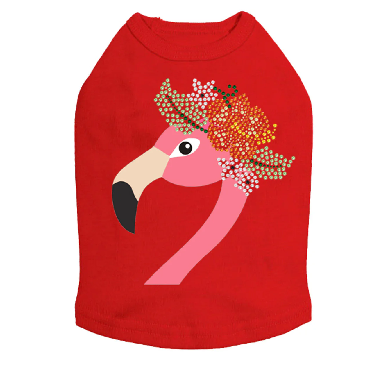 Flamingo with Flowers - Dog Tank - Image 10
