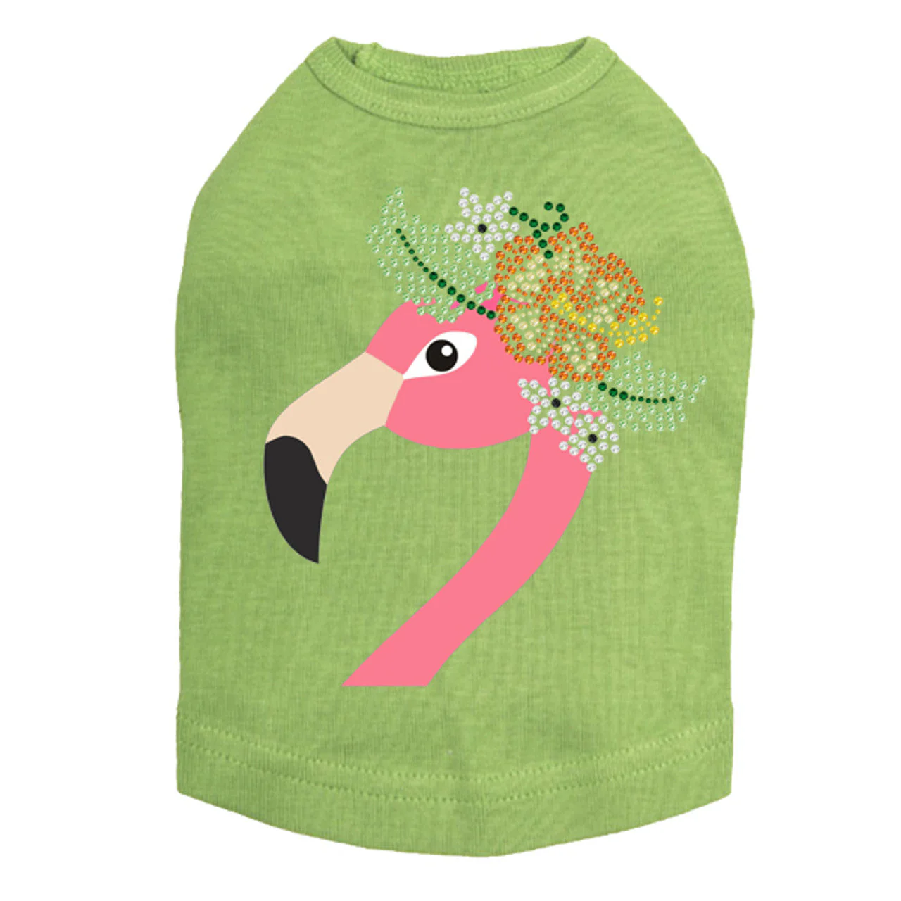 Flamingo with Flowers - Dog Tank - Image 8