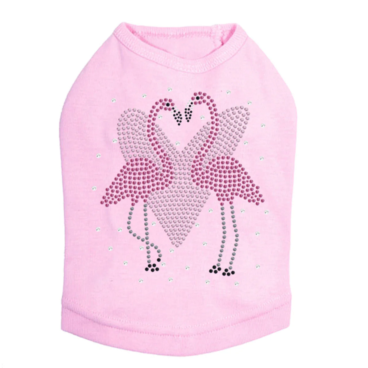 Flamingos with Heart- Dog Tank - Image 2