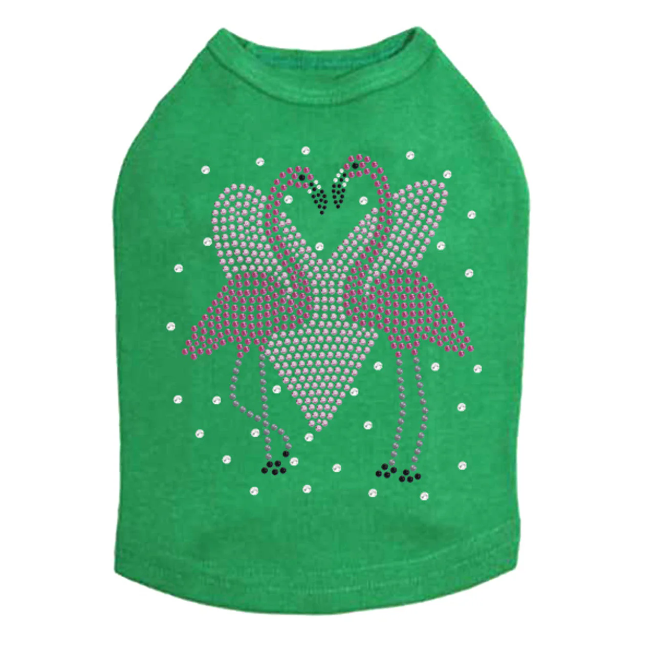 Flamingos with Heart- Dog Tank - Image 4
