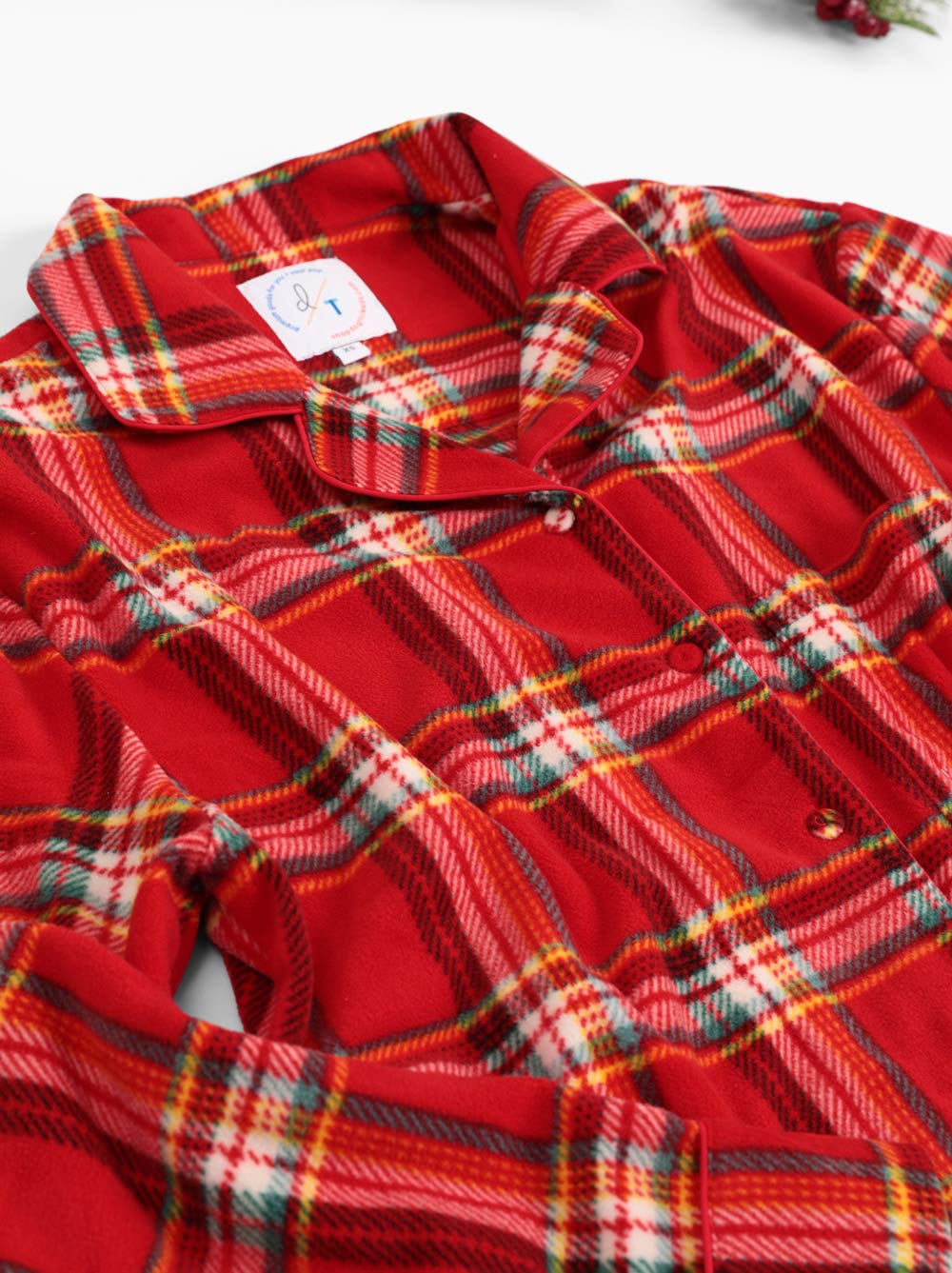 Fleece Plaid Pajama - Image 3