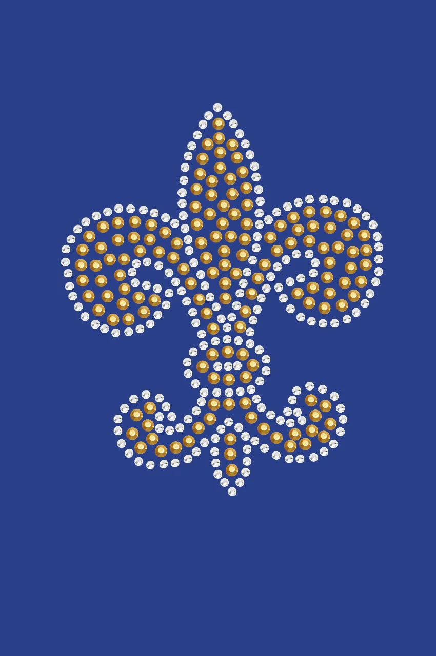 Fleur de Lis (Gold Rhinestuds) - Bandanna - Image 11