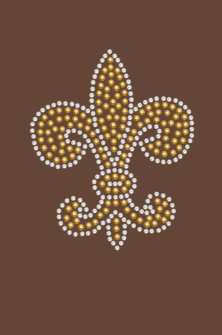 Fleur de Lis (Gold Rhinestuds) - Bandanna - Image 12