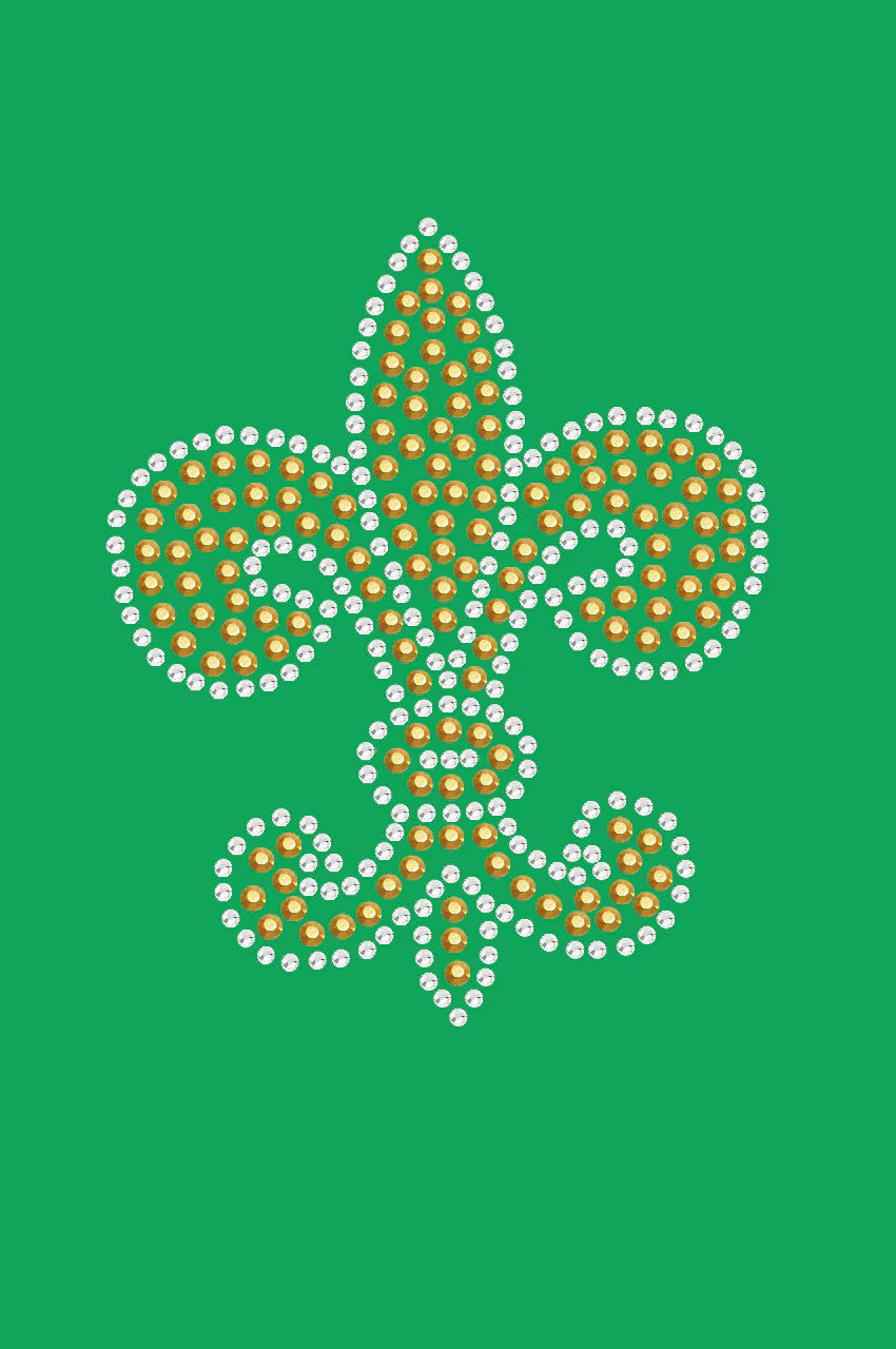 Fleur de Lis (Gold Rhinestuds) - Bandanna - Image 3