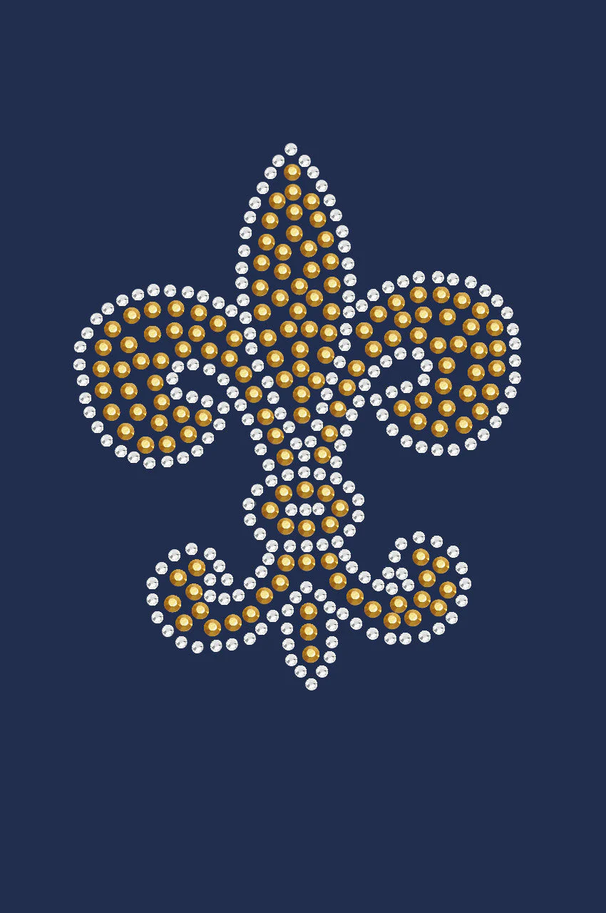 Fleur de Lis (Gold Rhinestuds) - Bandanna - Image 5