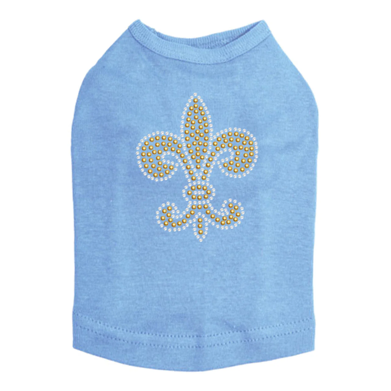Fleur de Lis (Gold Rhinestuds) - Dog Tank - Image 6