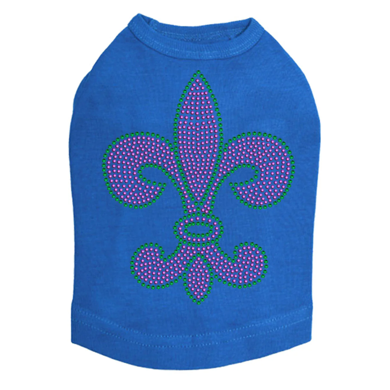 Fleur de Lis Purple & Green - Dog Tank - Image 7