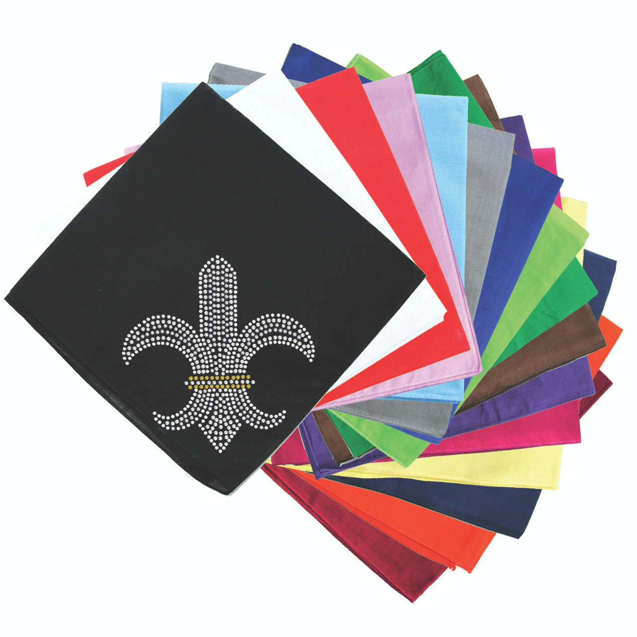 Fleur de Lis (Rhinestones & Nailheads) - Bandanna - Image 2