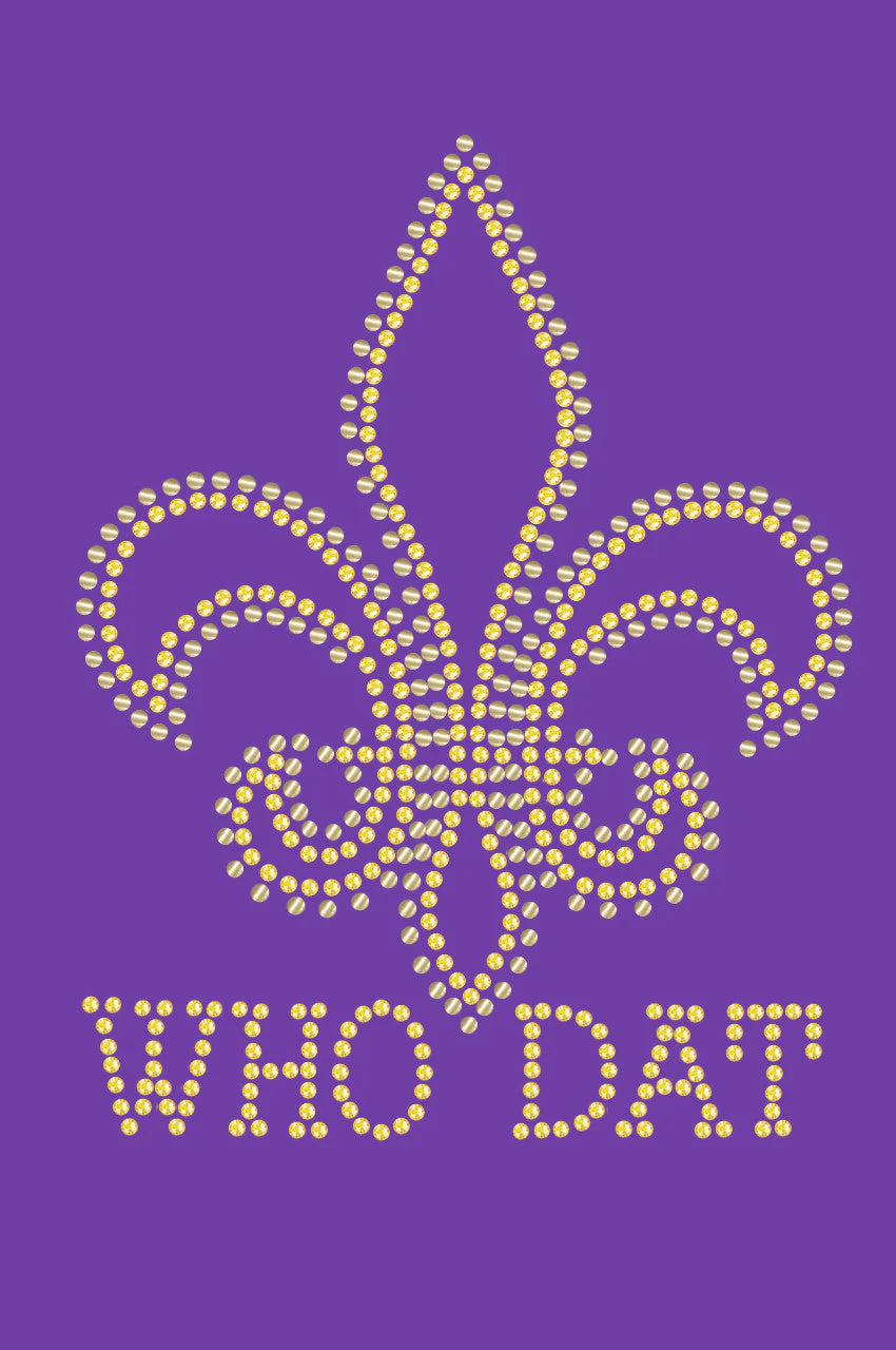 Fleur de Lis with Who Dat  - Bandanna - Image 4