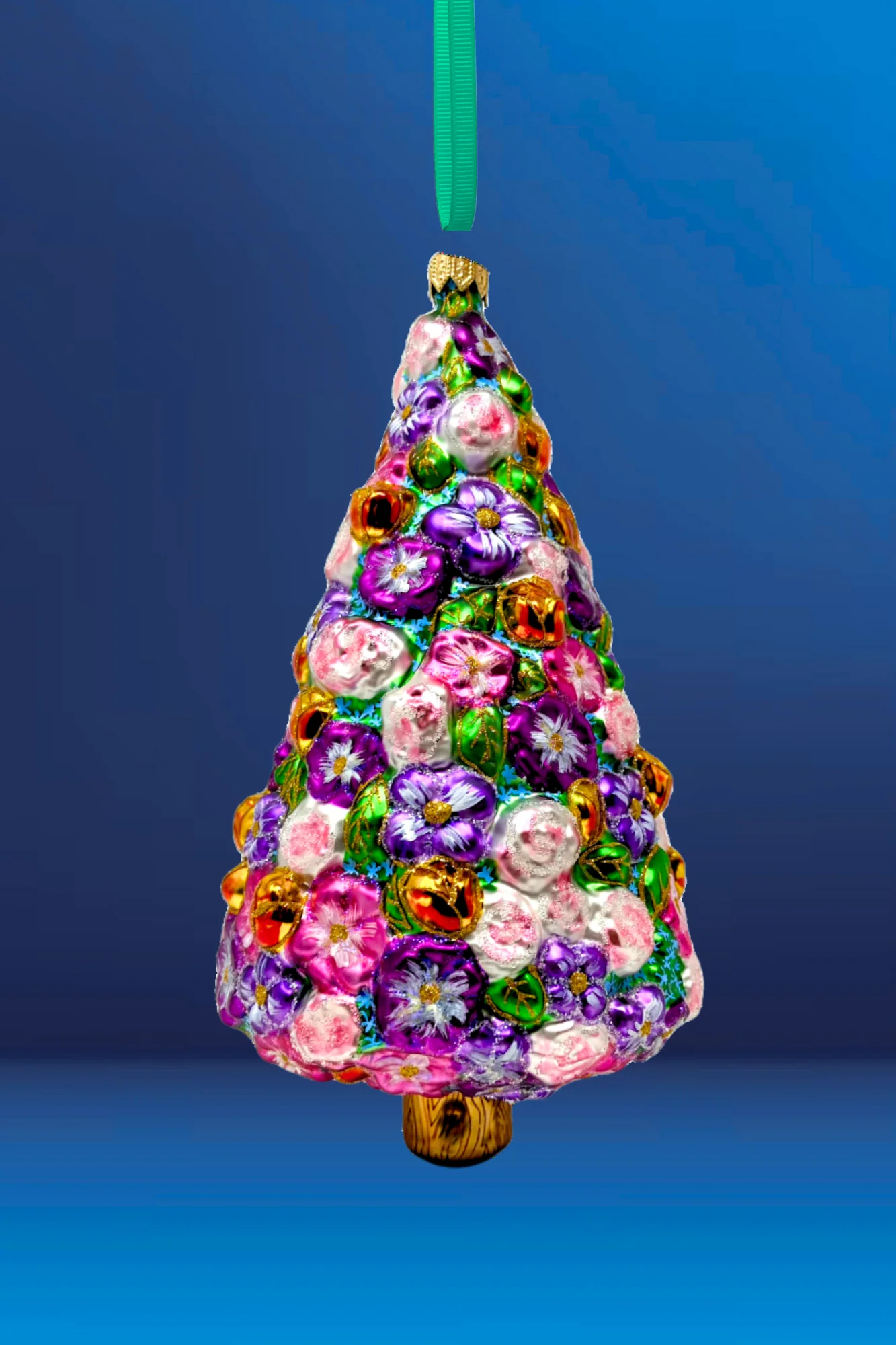 Floral Fetish Tree Polish Glass Ornament