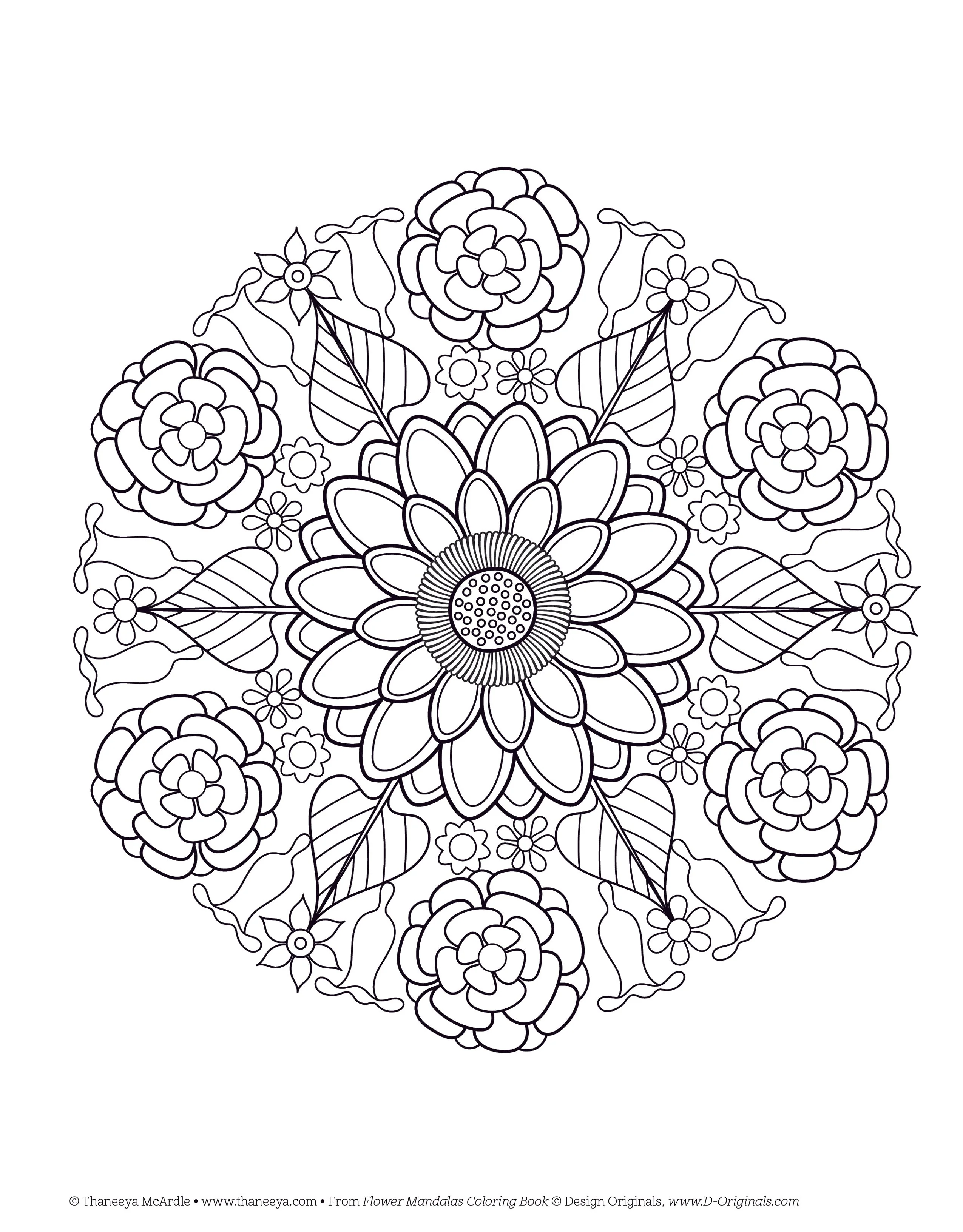 Flower Mandalas Coloring Book - Image 2