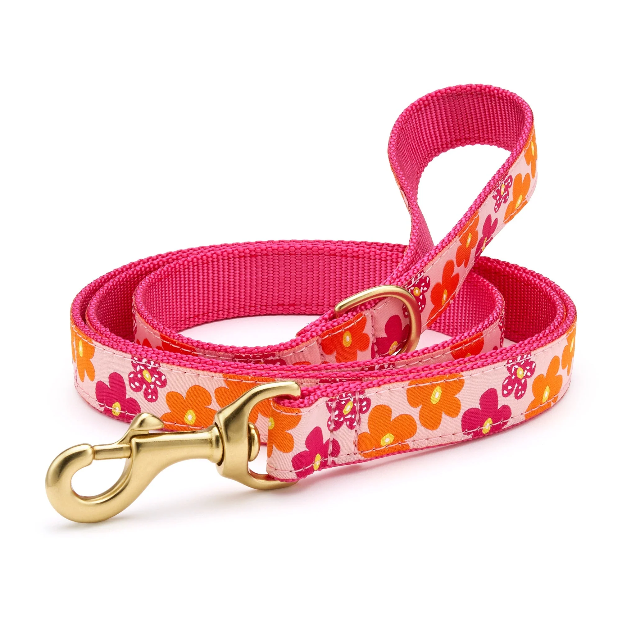 Up Country Flower Power Cast Brass Dog Leash