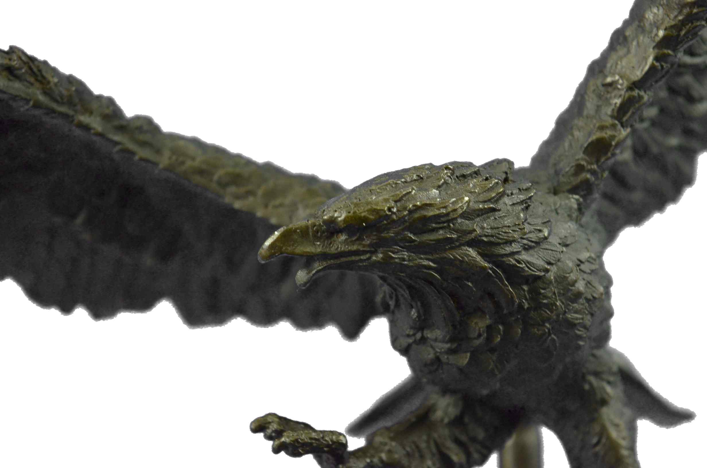Flying High American Eagle Bronze Sculpture by Milo Bird Art Deco Statue Decor - Image 6