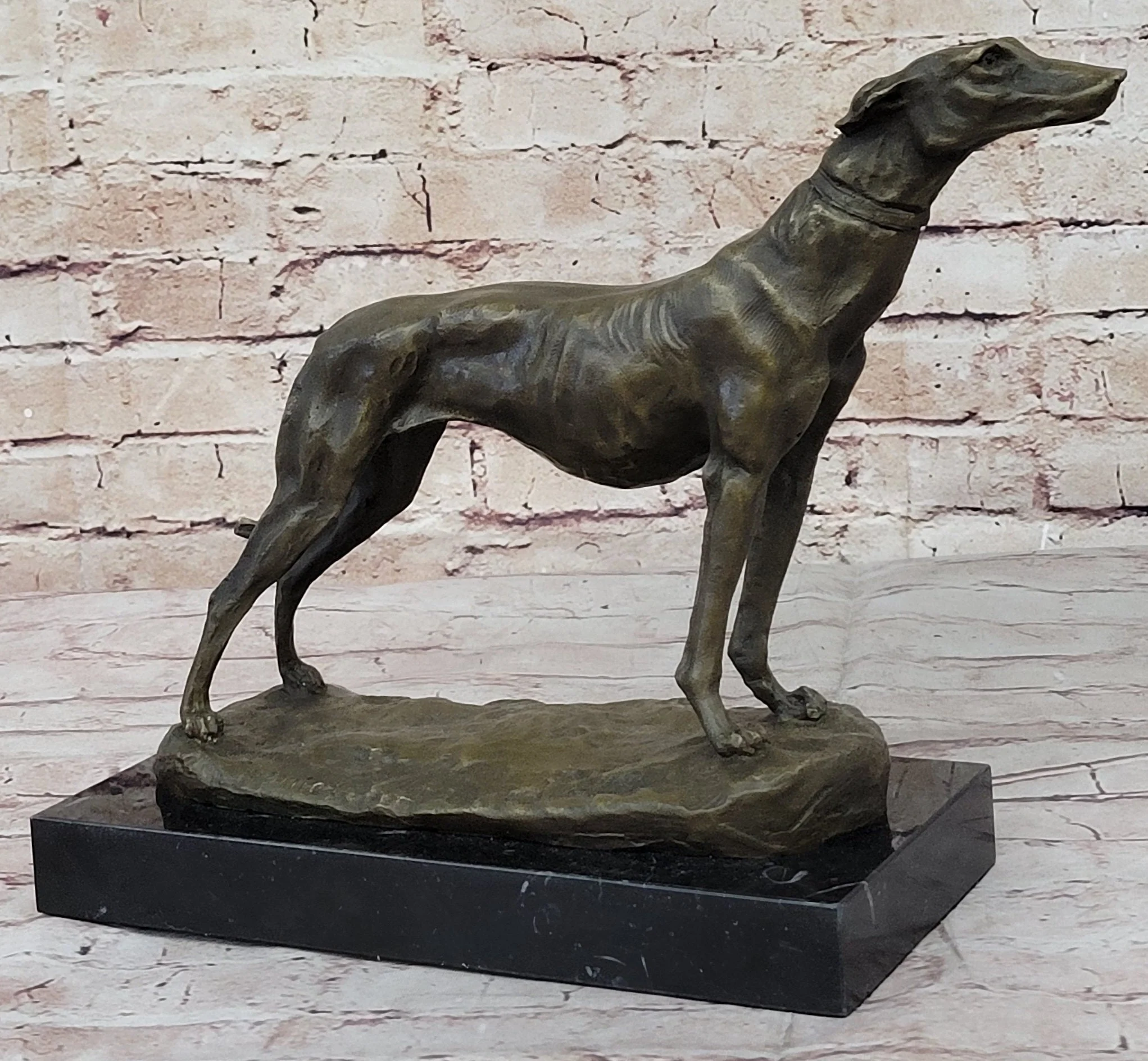 FREMIET GREYHOUNDS RACING DOG BRONZE SCULPTURE HOT CAST HOME OFFICE DECORATION - Image 3