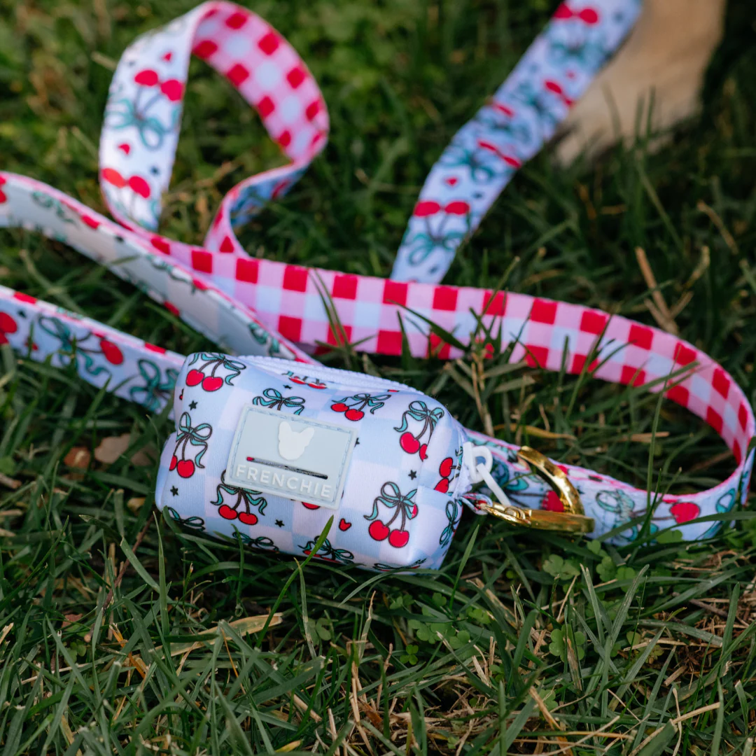 Frenchie Comfort Leash - Cherries Blue - Image 3