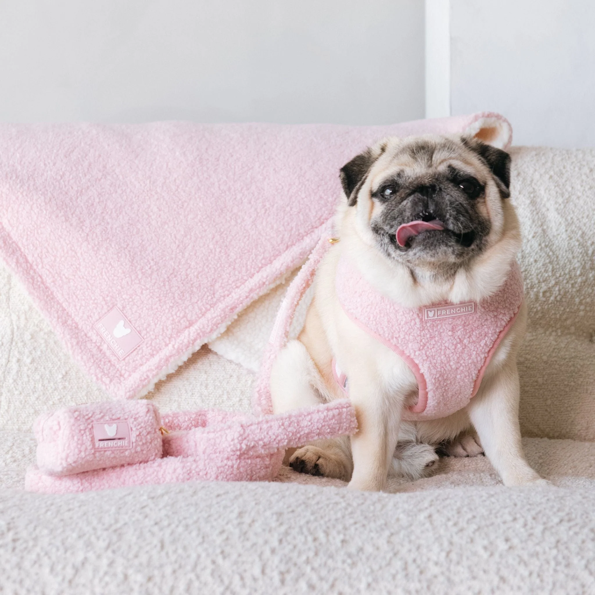 Frenchie Duo Reversible Harness - Teddy Pink - Image 13