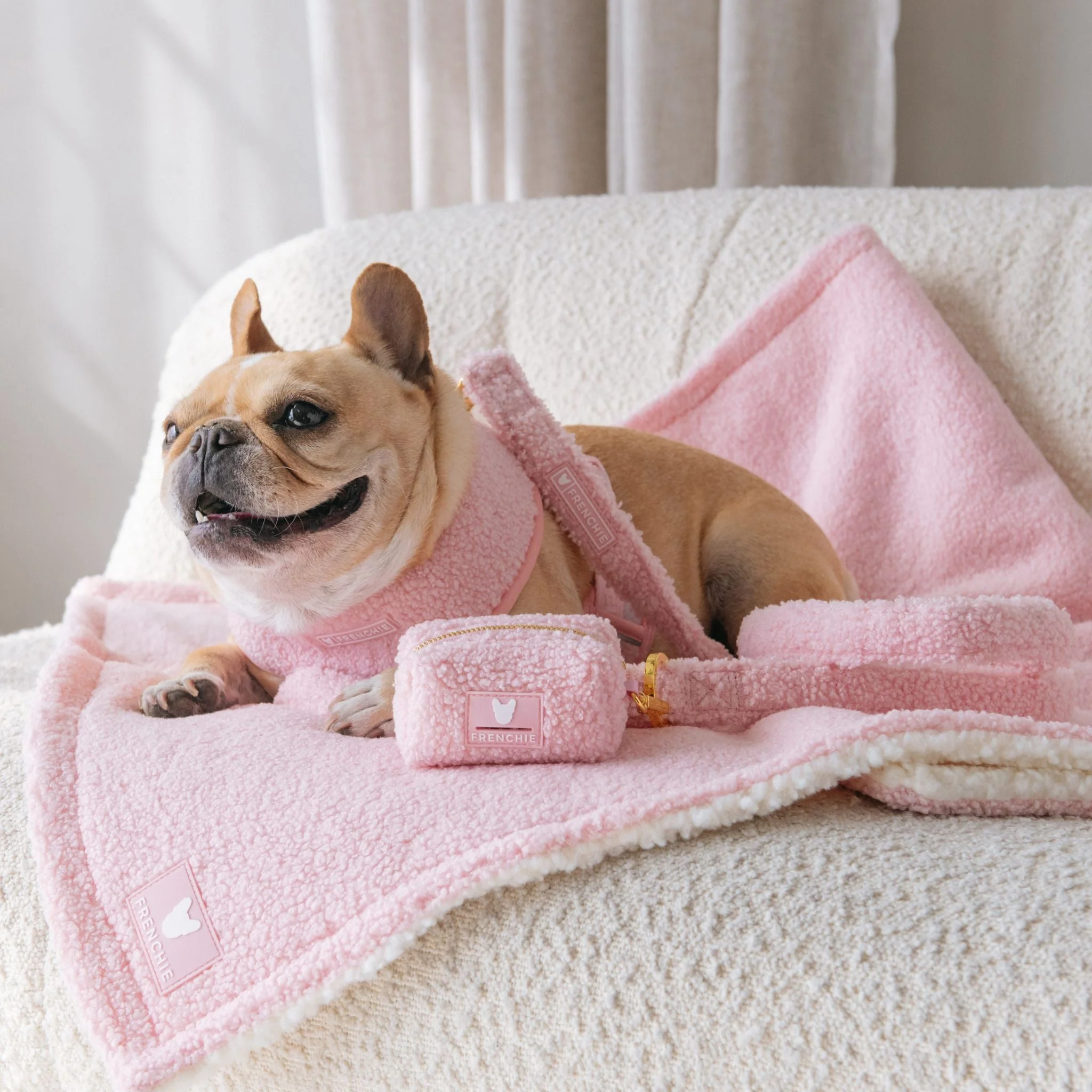 Frenchie Duo Reversible Harness - Teddy Pink - Image 7