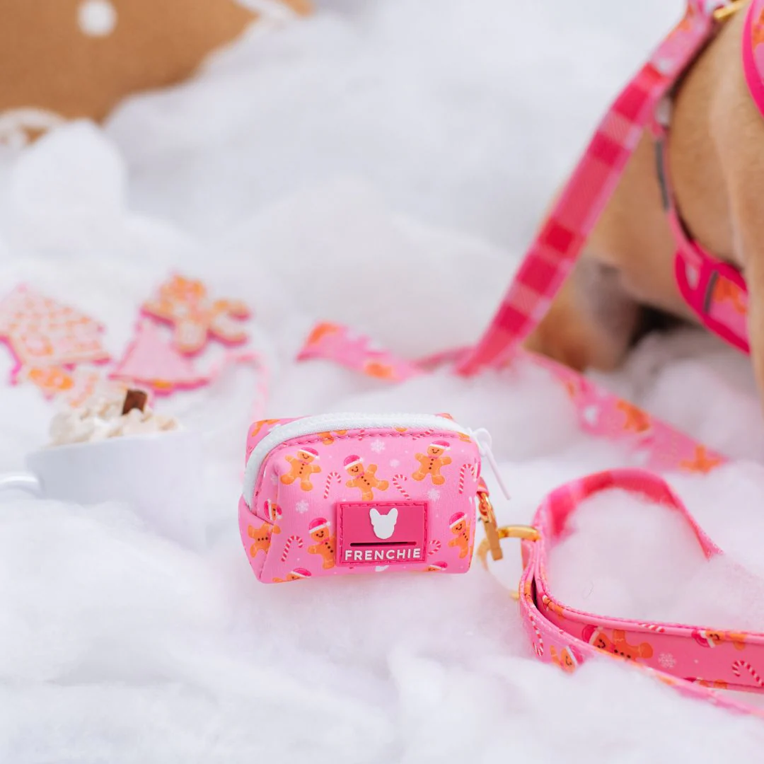 Frenchie Poo Bag Holder - Gingerbread (Pink) - Image 4