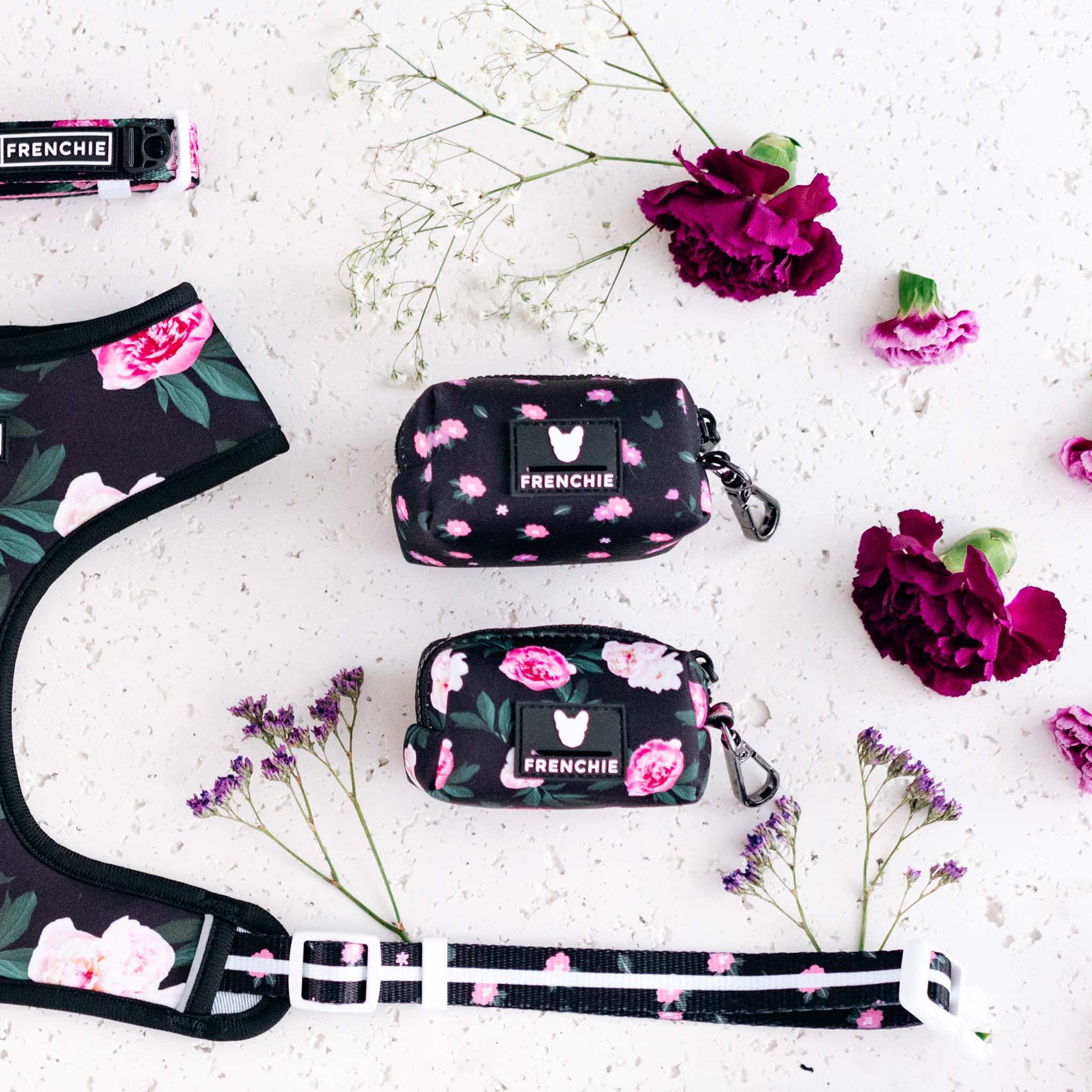 Frenchie Poo Bag Holder - Moody Floral - Image 6