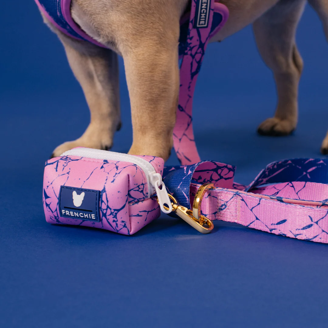Frenchie Poo Bag Holder - Pink Marble - Image 4