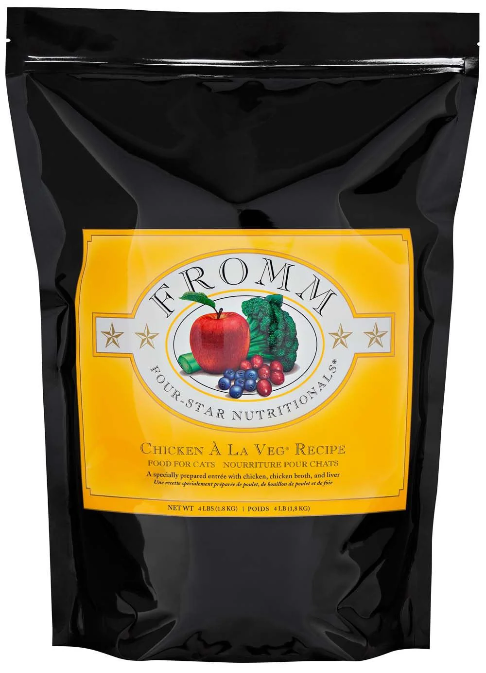 Fromm 4 Star Adult Chicken A La Veg Dry Cat Food (4lb)
