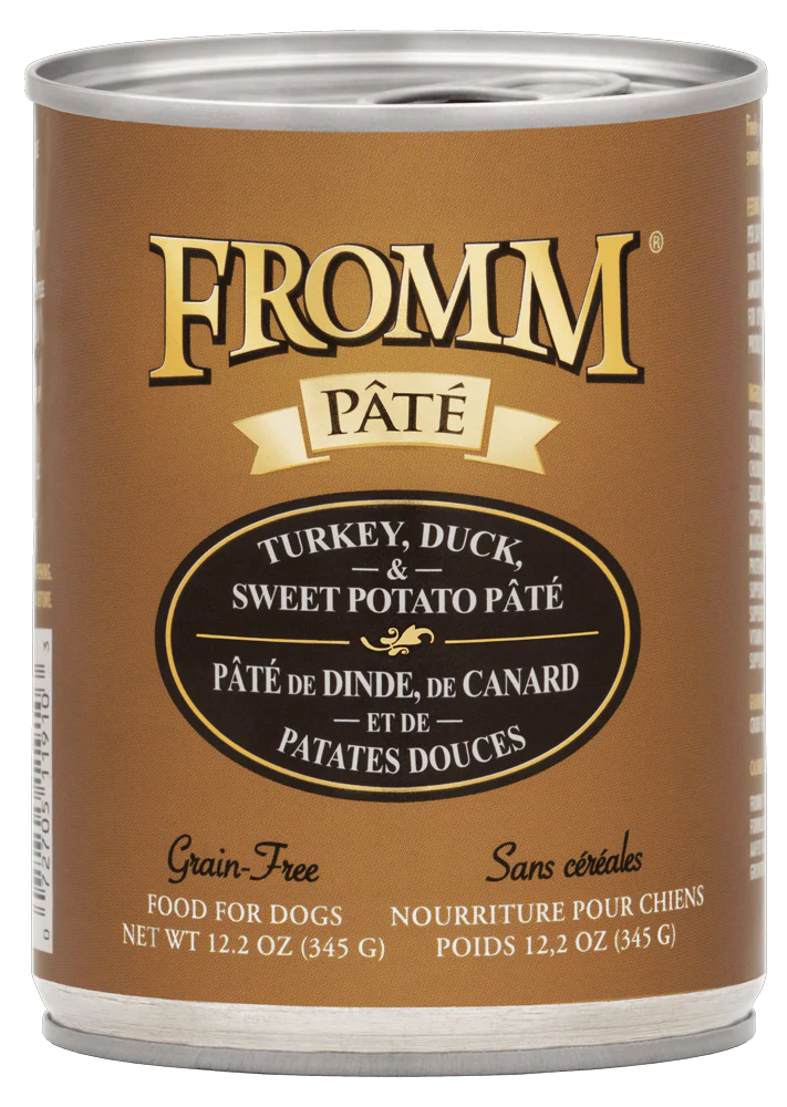 Fromm All Life Stages Grain-Free Turkey, Duck, & Sweet Potato Pate Wet Dog Can (12.2oz)