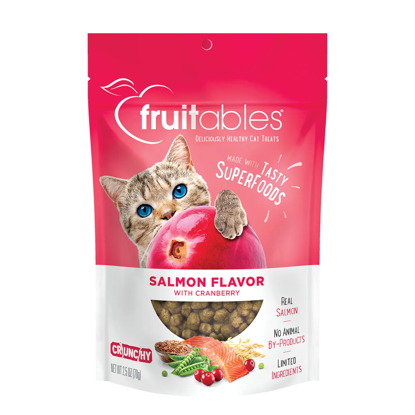 Fruitables Salmon Flavor with Cranberry Cat Treats (2.5oz)