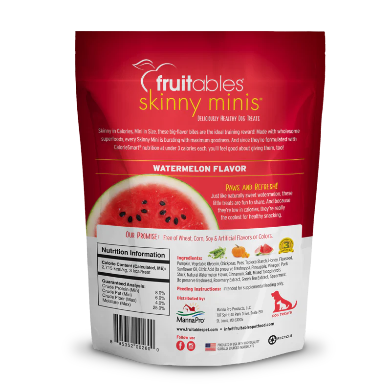 Fruitables Skinny Minis Watermelon Dog Treats (5oz) - Image 2