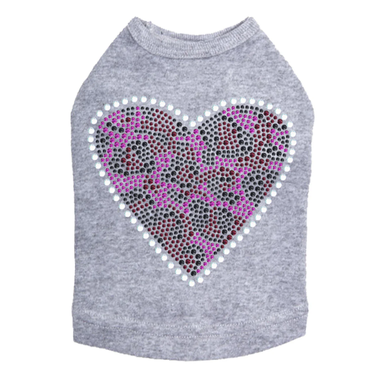 Fuchsia Leopard Heart - Dog Tank - Image 12