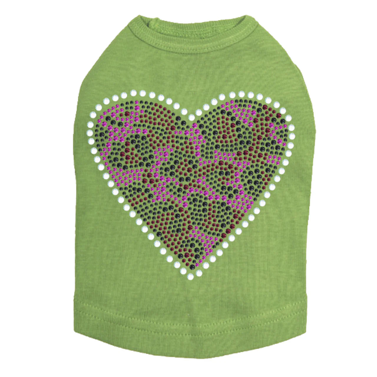 Fuchsia Leopard Heart - Dog Tank - Image 14