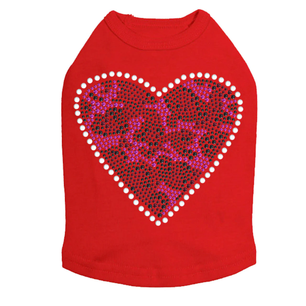 Fuchsia Leopard Heart - Dog Tank - Image 6