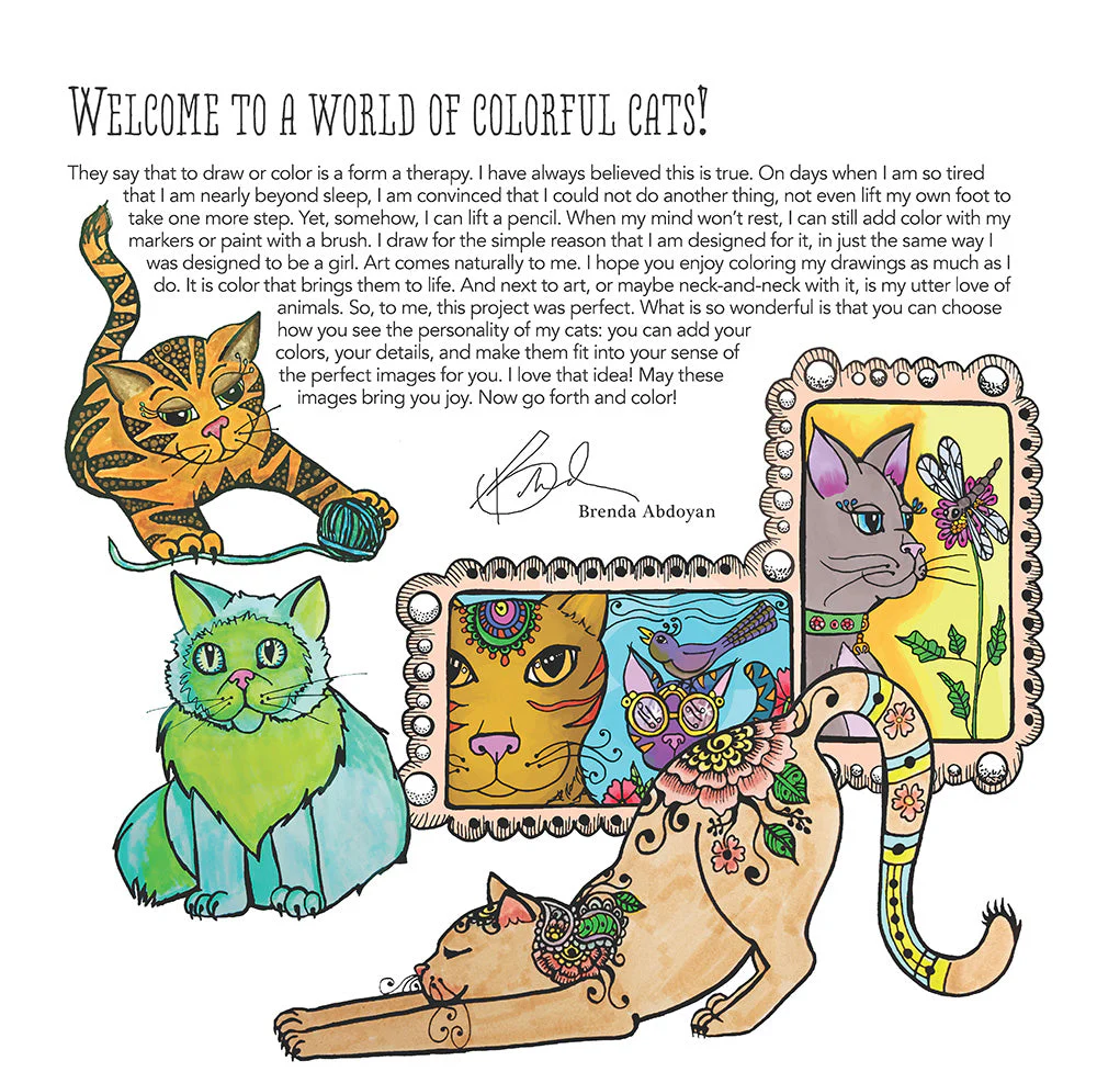Funky Cats Coloring Book - Image 2