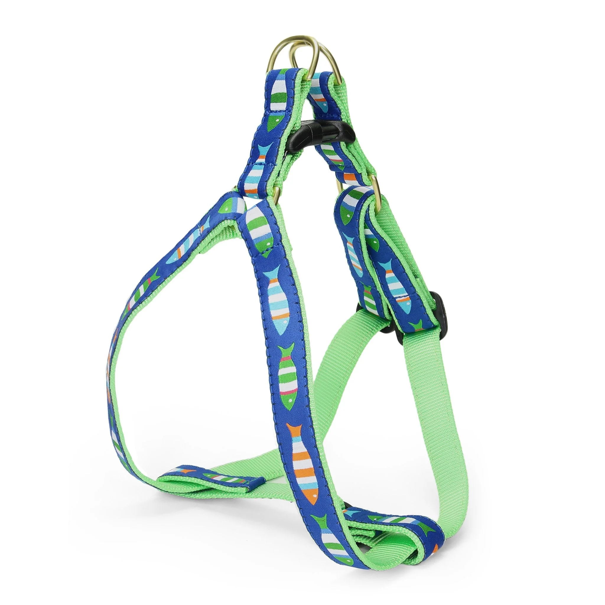 Up Country Funky Fish Dog Cast Brass Dog Harness
