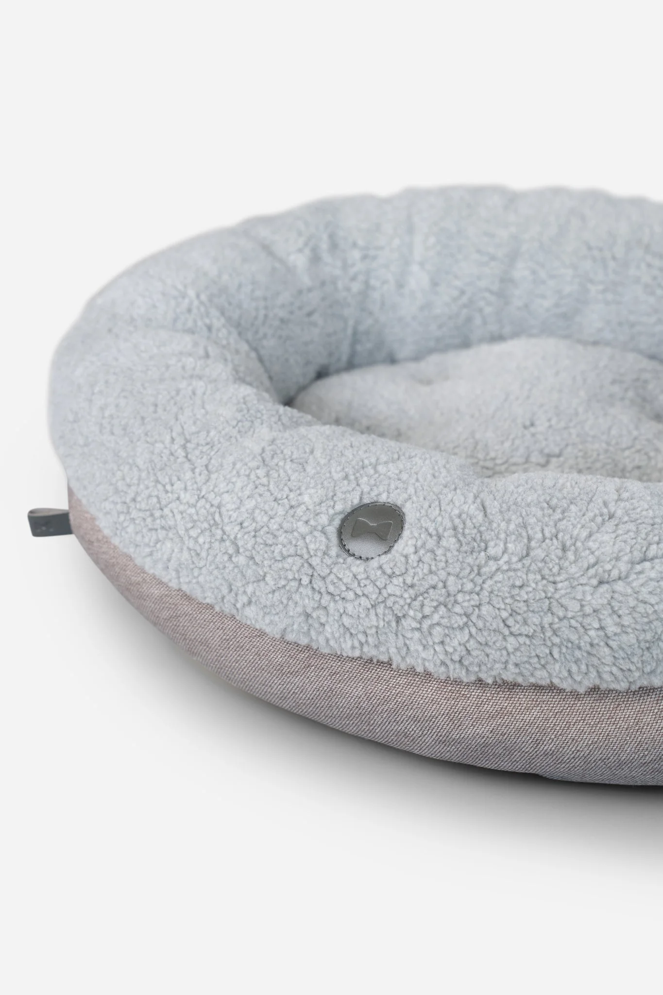 Furry Gray Donut Dog Bed - Image 4