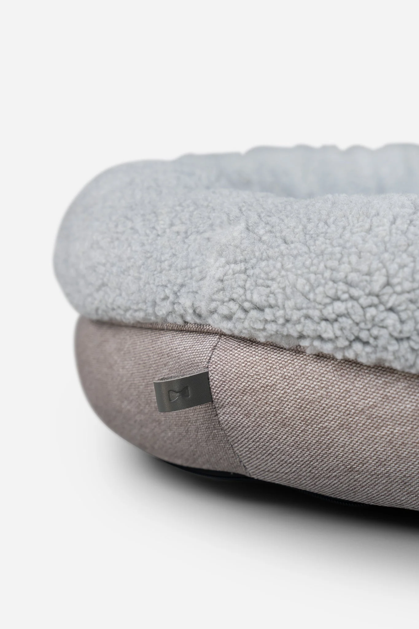 Furry Gray Donut Dog Bed - Image 6