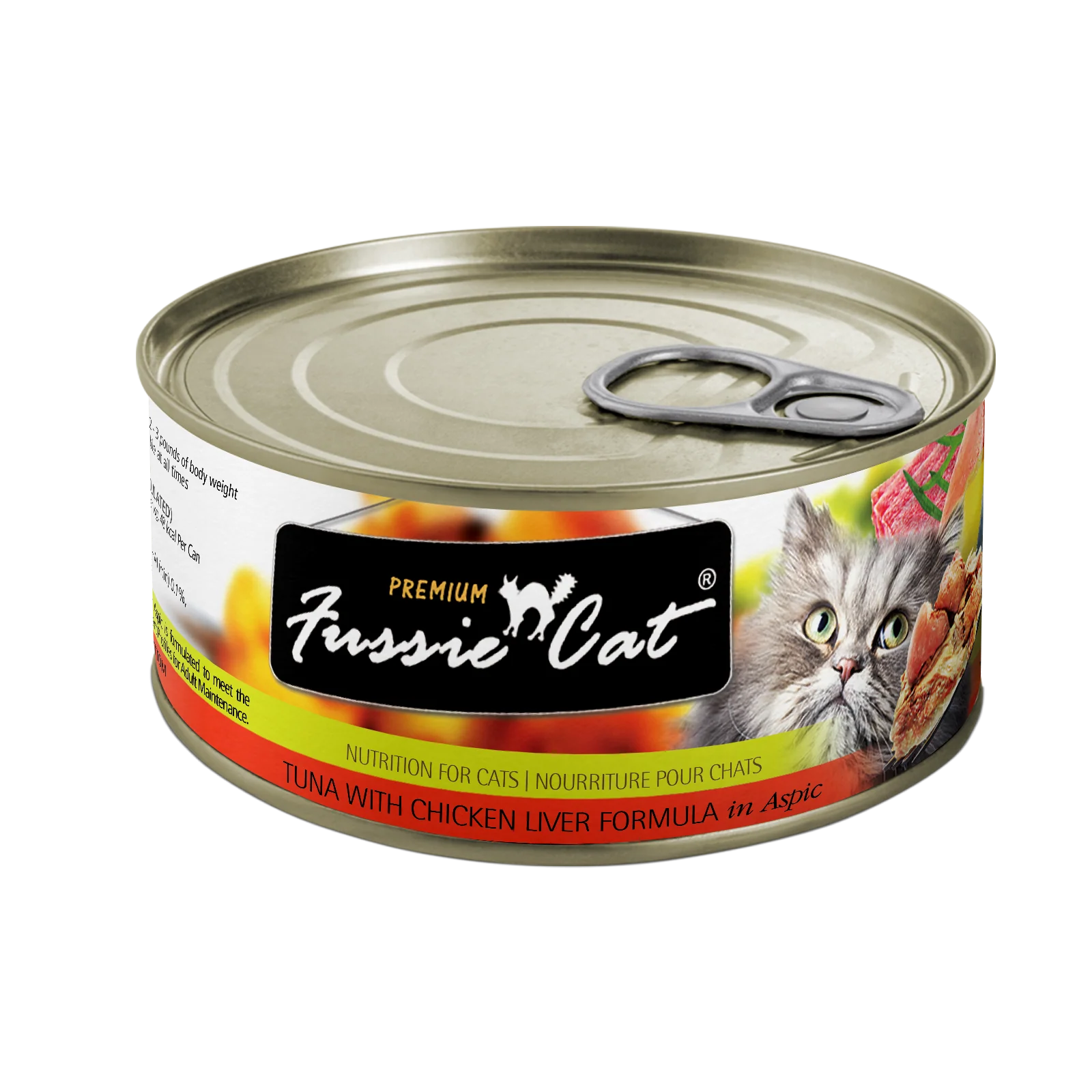 Fussie Cat Premium- Tuna With Chicken Liver Formula In Aspic (2.82oz)