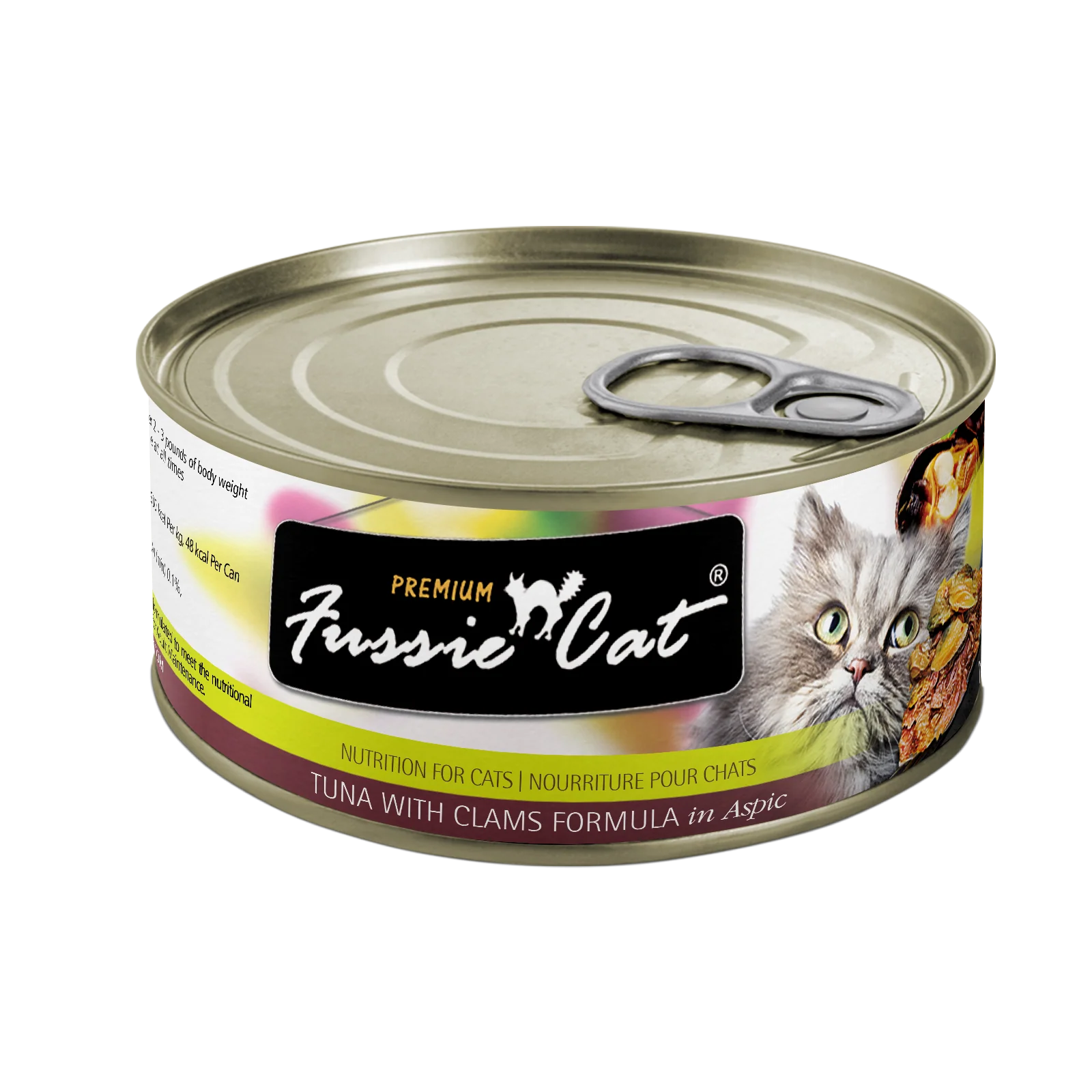 Fussie Cat Premium- Tuna With Clams Formula In Aspic (2.82oz)