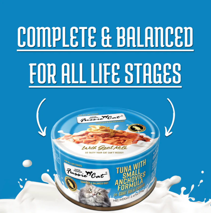 Fussie Cat Tuna with Small Anchovies Formula in Goat Milk Gravy (2.47oz) - Image 3